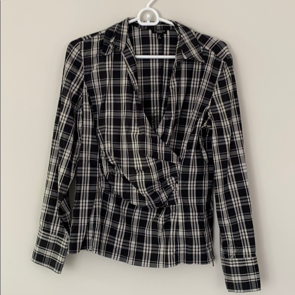 Black and white blouse